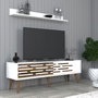 Hanah Home Valensiya 140 Mueble para TV Blanco